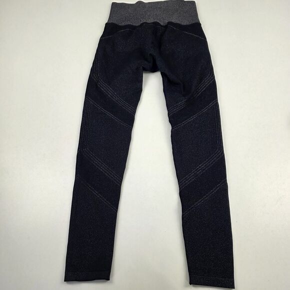 Athleta Twilight Tight Blue Silver Sparkle Shimmer Leggings Medium Gorpcore Gym - Picture 12 of 14